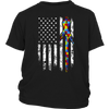 Autism Awareness American Flag Autism Shirt