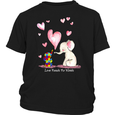 Love Need No Words, Toddler, Youth Black Shirt