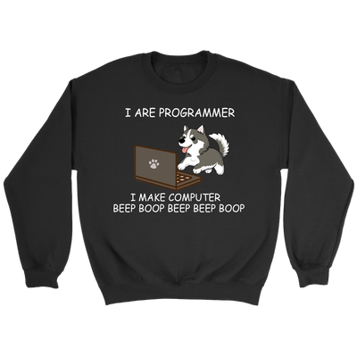 I Are Programmer I Make Computer Beep Funny Cute Dog Shirt