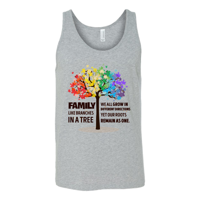 Family-Like-Branches-In-A-Tree-Shirt-autism-shirts-autism-awareness-autism-shirt-for-mom-autism-shirt-teacher-autism-mom-autism-gifts-autism-awareness-shirt- puzzle-pieces-autistic-autistic-children-autism-spectrum-clothing-women-men-unisex-tank-tops