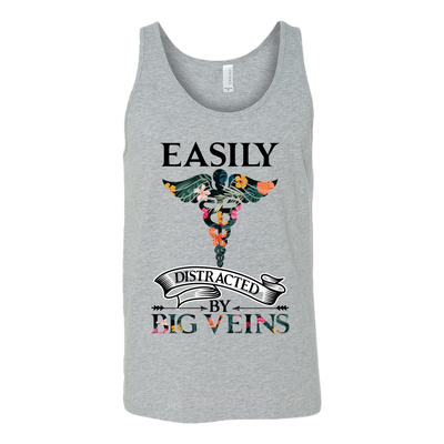 Easily-Distracted-By-Big-Veins-Shirt-nurse-shirt-nurse-gift-nurse-nurse-appreciation-nurse-shirts-rn-shirt-personalized-nurse-gift-for-nurse-rn-nurse-life-registered-nurse-clothing-women-men-unisex-tank-tops