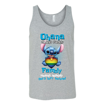 Ohana Means Family Family Means Nobody Gets Left Behind Stitch Unisex Tank Shirt 2018, LGBT Gay Lesbian Pride Shirt 2018