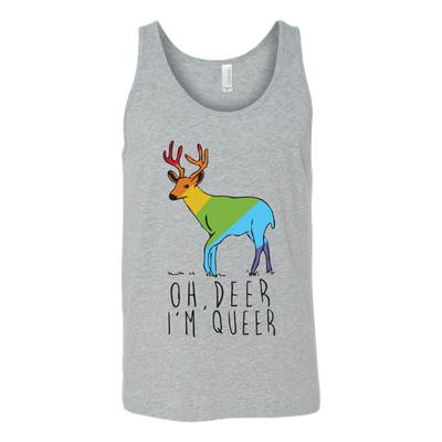 Oh-Deer-I'm-Queer-Shirts-LGBT-SHIRTS-gay-pride-shirts-gay-pride-rainbow-lesbian-equality-clothing-women-men-unisex-tank-tops