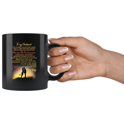 To My Husband You Claimed a Place In My Heart Mug, Husband Mug