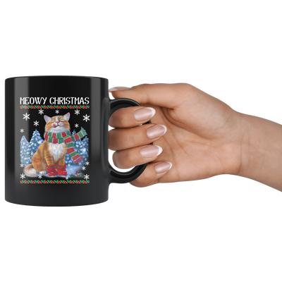Meowy Christmas Mug, Merry Christmas Mug