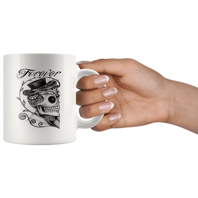 Kissing Couple Sugar Skull Mug, Forever Together Mug