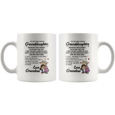 To My Beloved Granddaughter Love Grandma Mug, Granddaughter Mug