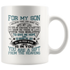 For My Son You Are A Gift from The Heavens Mug, Son Mug